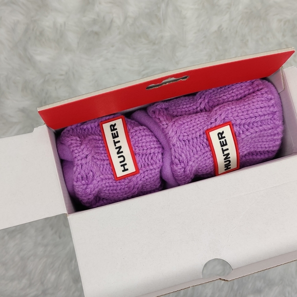 HUNTER | Tall Cable Knit Cuff Welly Boots Socks - Picture 3 of 6